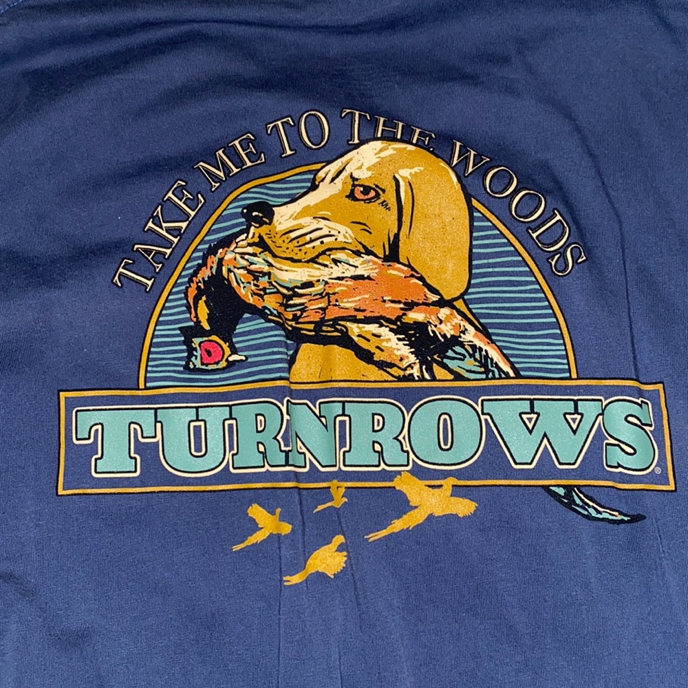 Men’s long sleeved Turnrows t-shirt. Size XL.